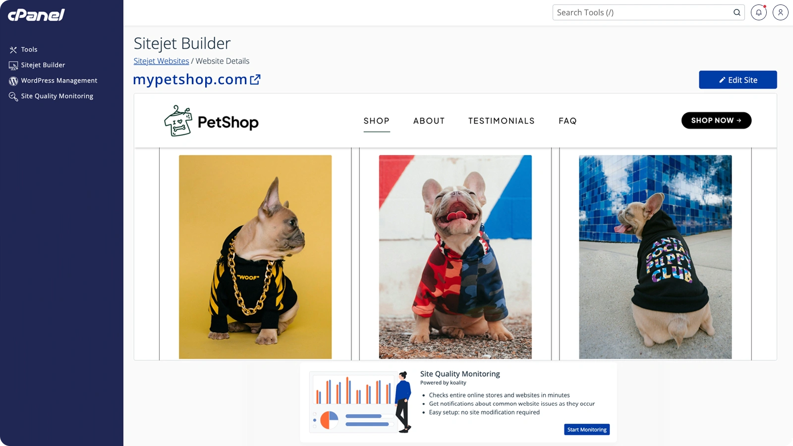 Sitejet Builder + 450'den Fazla Uygulama